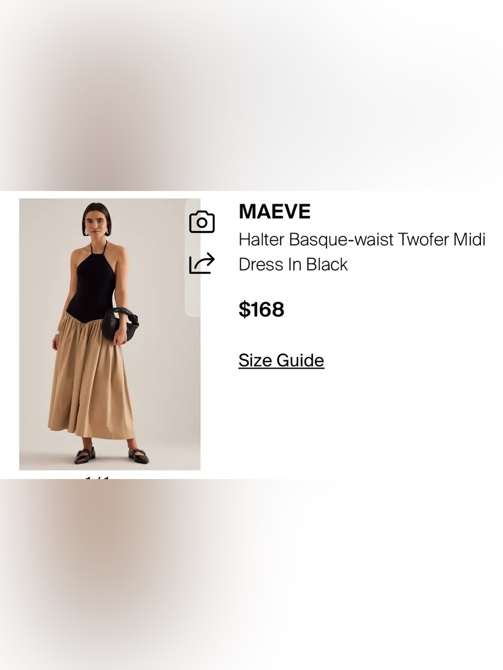 Maeve Halter Basque-waist Twofer Midi
Dress In Black | ModeSens - Picture 8 of 8